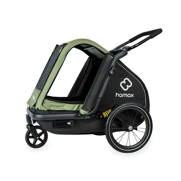 Hamax Pluto Multi-functional Dog Stroller & Dog Bike Trailer | Medium-Pet Strollers-Hamax- Silver Circle Pets