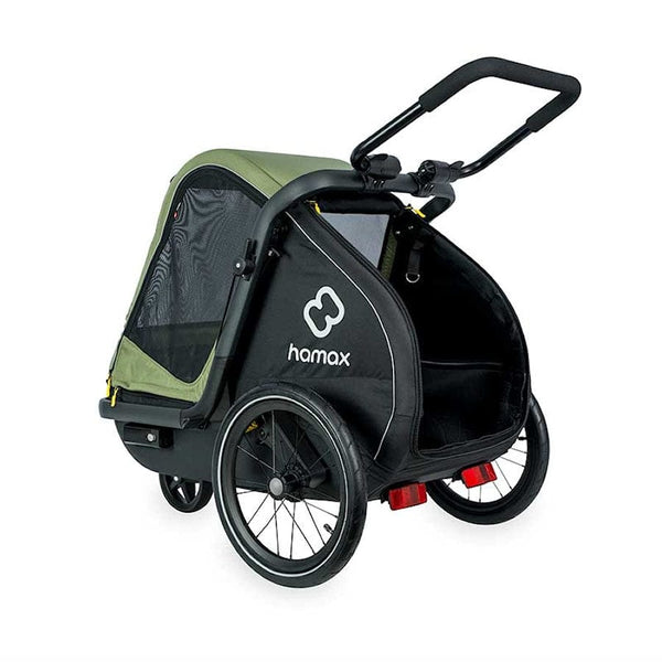 Hamax Pluto Multi-functional Dog Stroller & Dog Bike Trailer | Medium-Pet Strollers-Hamax- Silver Circle Pets