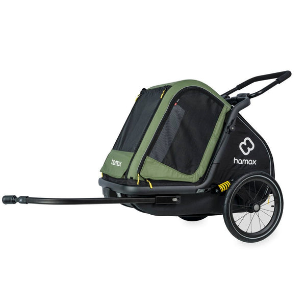 Hamax Pluto Multi-functional Dog Stroller & Dog Bike Trailer | Medium-Pet Strollers-Hamax- Silver Circle Pets