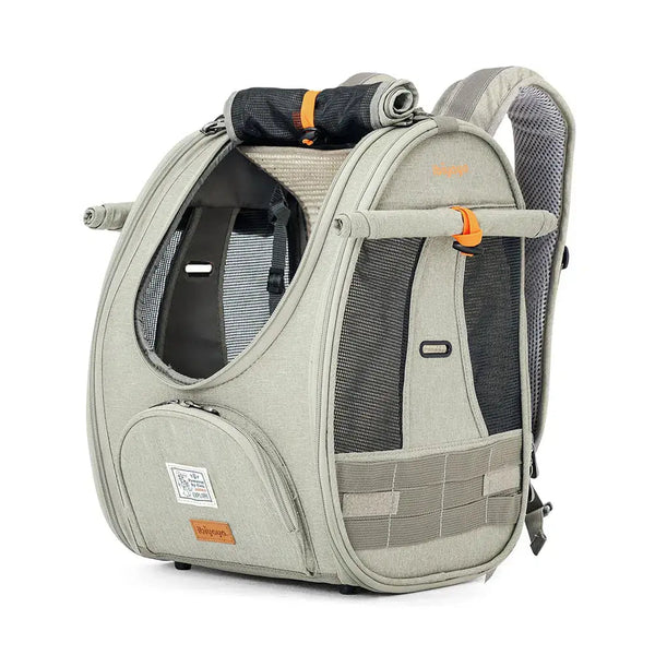 Ibiyaya Adventure Cat Carrier Backpack | Airline-Approved-Pet Accessories-Ibiyaya- Silver Circle Pets