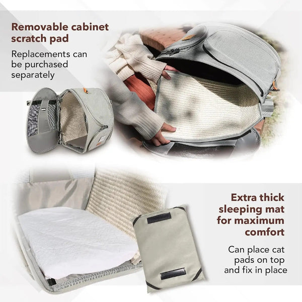 Ibiyaya Adventure Cat Carrier Backpack | Airline-Approved-Pet Accessories-Ibiyaya- Silver Circle Pets