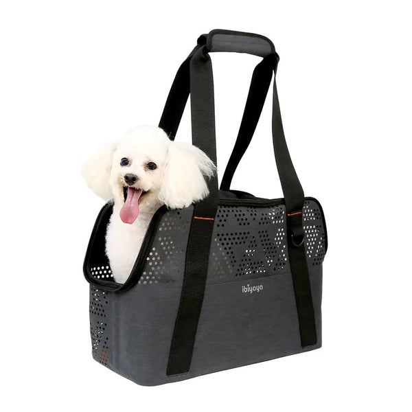 Ibiyaya Breezy Wanderer Dachshund Tote Bag | Airline Approved - Ibiyaya- Silver Circle Pets