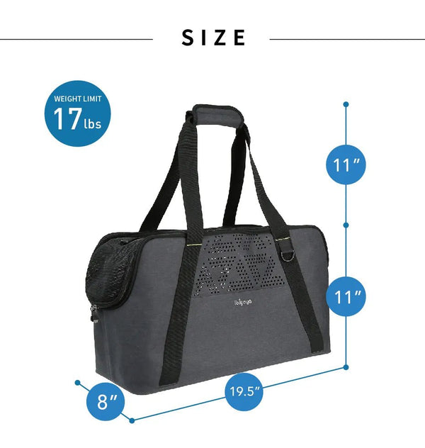 Ibiyaya Breezy Wanderer Dachshund Tote Bag | Airline Approved - Ibiyaya- Silver Circle Pets