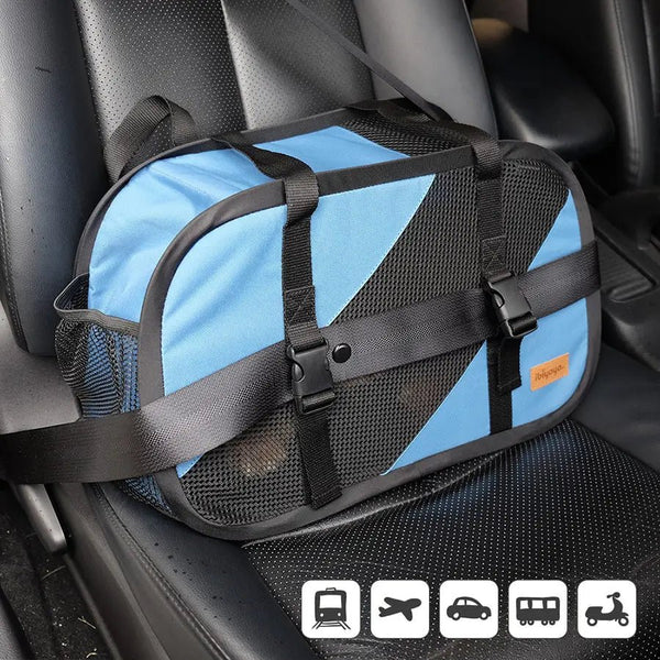 Ibiyaya Flying Pal Foldable Pet Travel Carrier | Airline-Approved-Pet Carrier-Ibiyaya- Silver Circle Pets