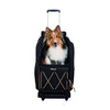 Ibiyaya Pet Carrier Folding 4 Wheel Trolley-Pet Carrier-Ibiyaya- Silver Circle Pets