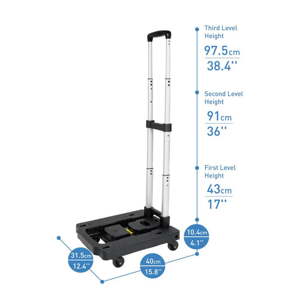 Ibiyaya Pet Carrier Folding 4 Wheel Trolley-Pet Carrier-Ibiyaya- Silver Circle Pets