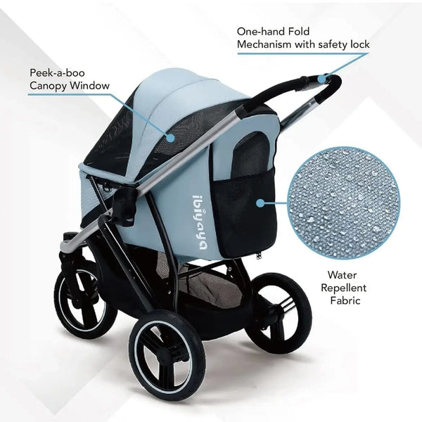 Ibiyaya The Beast Dog Jogging Stroller-Pet Strollers-Ibiyaya- Silver Circle Pets