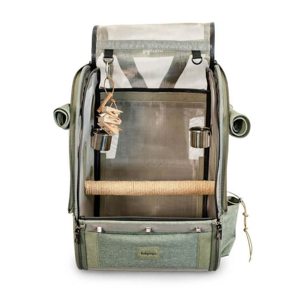 Ibiyaya Trackpack For Birds | Medium-Pet Carrier-Ibiyaya- Silver Circle Pets