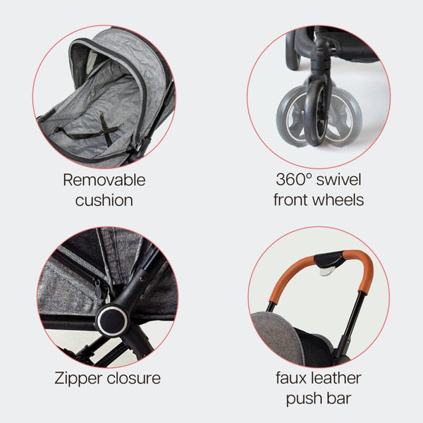 InnoPet City Buggy Dog Pram | U.K. Exclusive Stroller-Pet Strollers-Innopet- Silver Circle Pets