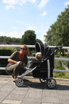 InnoPet Monaco Dog Pram With Free Rain Cover-Dog Stroller-InnoPet- Silver Circle Pets