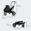 InnoPet Noah Dog Stroller, Bike Trailer & Travel Crate-Pet Strollers-Innopet- Silver Circle Pets