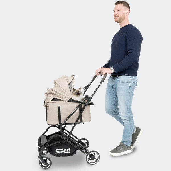InnoPet Nomad 3-in-1 Pet Stroller Travel System-Pet Strollers-InnoPet- Silver Circle Pets