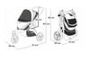InnoPet Premium Comfort Dog Stroller | Formerly Ibiyaya ‘The Beast’-Pet Strollers-Innopet- Silver Circle Pets