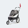 InnoPet Sporty Deluxe Pet Pram & Dog Bike Trailer with Free Rain Cover-Pet Strollers-Innopet- Silver Circle Pets