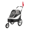 InnoPet Sporty Deluxe Pet Pram & Dog Bike Trailer with Free Rain Cover-Pet Strollers-Innopet- Silver Circle Pets