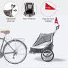 InnoPet Sporty Deluxe Pet Pram & Dog Bike Trailer with Free Rain Cover-Pet Strollers-Innopet- Silver Circle Pets