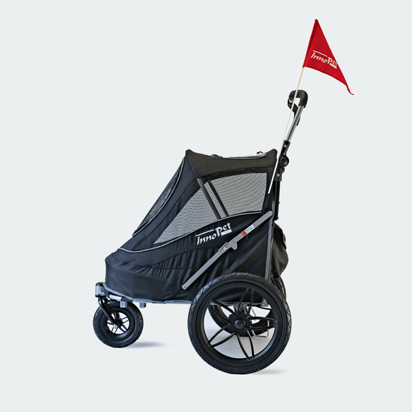 InnoPet Sporty EVR Dog Stroller & Bike Trailer | Free Rain Cover + Tow Bar-Pet Strollers-Innopet- Silver Circle Pets