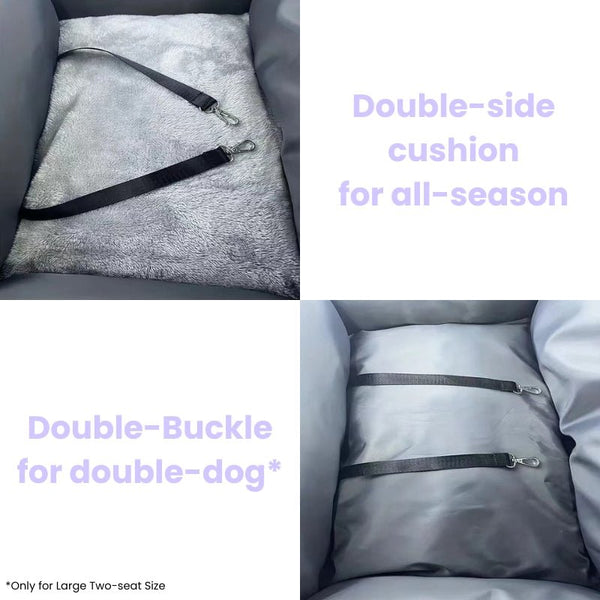Julibee Vibrant Waterproof Large Dog Car Seat-Dog Car Seat-Julibees- Silver Circle Pets