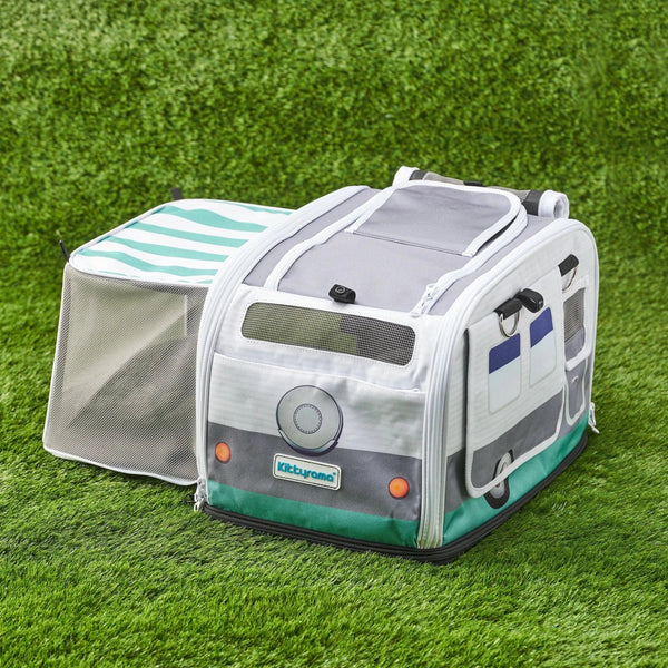 Kittyrama Waterproof Cat Carrier & Hideaway | Airline-Approved-Cat Carrier-Kittyrama- Silver Circle Pets