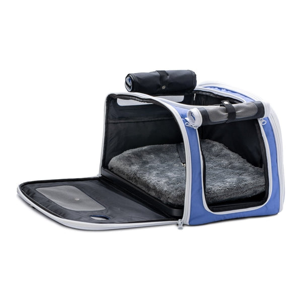 Kittyrama Waterproof Cat Carrier & Hideaway | Airline-Approved-Cat Carrier-Kittyrama- Silver Circle Pets