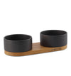 Labbvenn VUKU Ceramic Double Buffet-Pet Bowls, Feeders & Waterers-Labbvenn- Silver Circle Pets