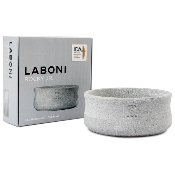 Laboni Soapstone Dog & Cat Bowl Rocky-Pet Bowls, Feeders & Waterers-Laboni- Silver Circle Pets