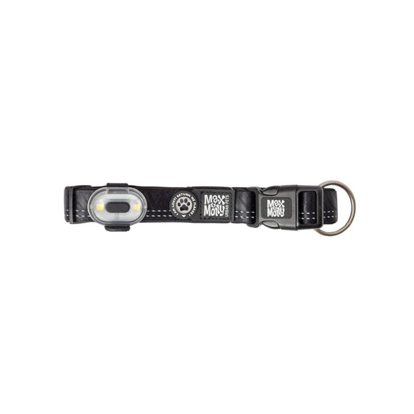 Max & Molly Matrix 2.0 Ultra LED Dog Collar Safety Light | USB-C Rechargeable-Pet Accessories-Max & Molly- Silver Circle Pets