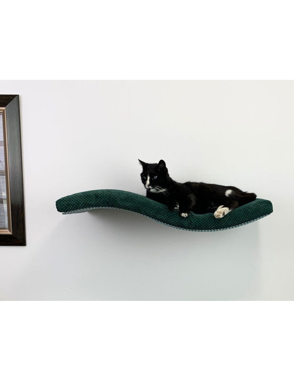 Cat's Atelier Metal Base Cat Wall Shelf WAVE | 75 cm Symmetrical Right