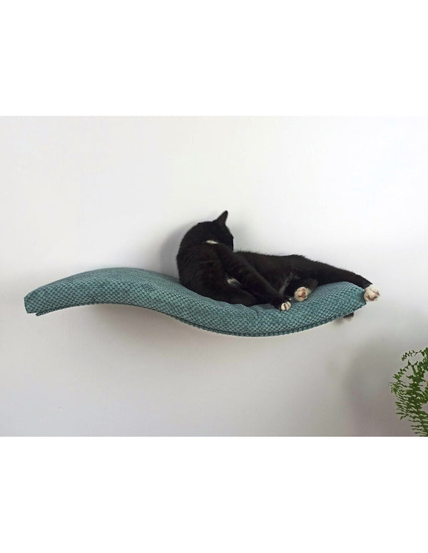 Cat's Atelier Metal Base Cat Wall Shelf WAVE | 75 cm Symmetrical Right