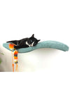 Cat's Atelier Metal Base Cat Wall Shelf | WAVE 75 cm Unsymmetrical Left