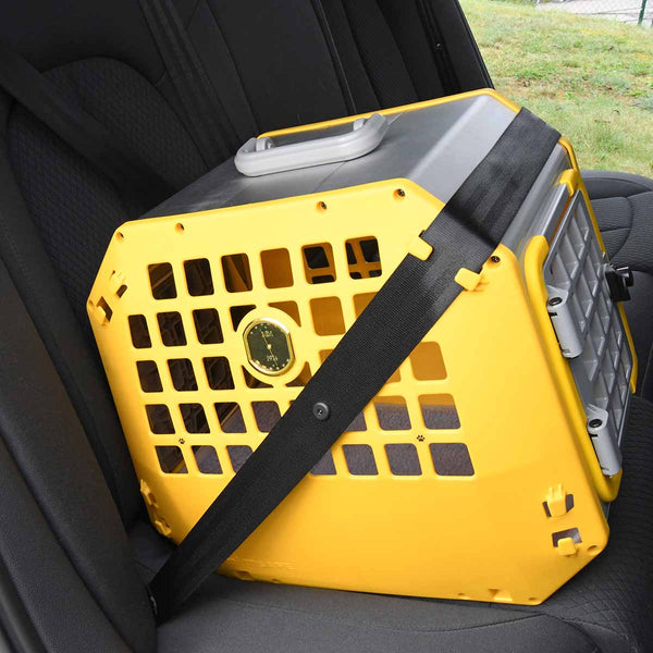 MIMSafe Care2 Hard-Shell Pet Carrier & Car Seat | Crash Tested | 2-in-1 | Large-Pet Carrier-MIMSafe- Silver Circle Pets