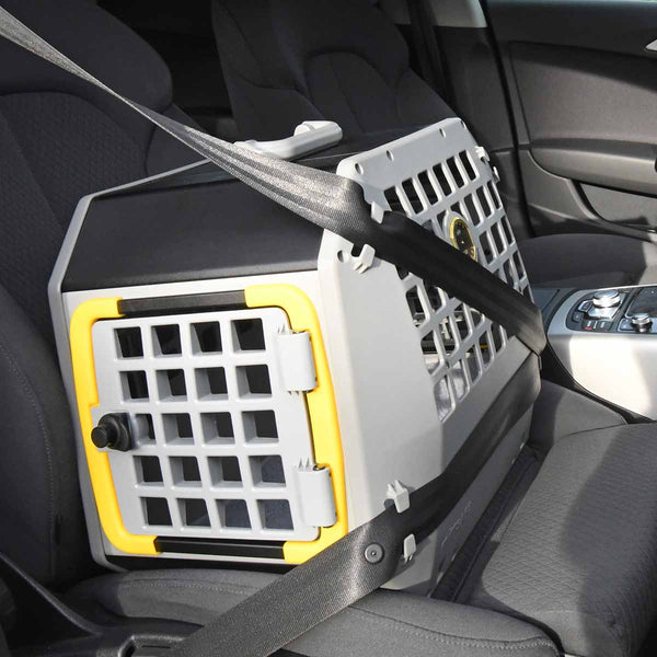 MIMSafe Care2 Hard-Shell Pet Carrier & Car Seat | Crash Tested | 2-in-1 | Medium-Pet Carrier-MIMSafe- Silver Circle Pets