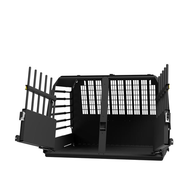 MIMsafe VarioCage Double Large | 4th Gen Adjustable Dog Car Crate | Crash Tested-Dog Crate-MIMsafe- Silver Circle Pets