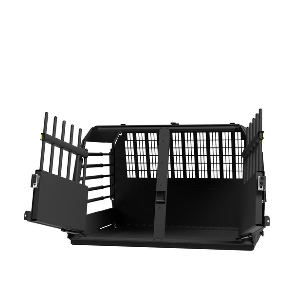 MIMsafe VarioCage Double Medium | 4th Gen Adjustable Dog Car Crate | Crash Tested-Dog Crate-MIMsafe- Silver Circle Pets