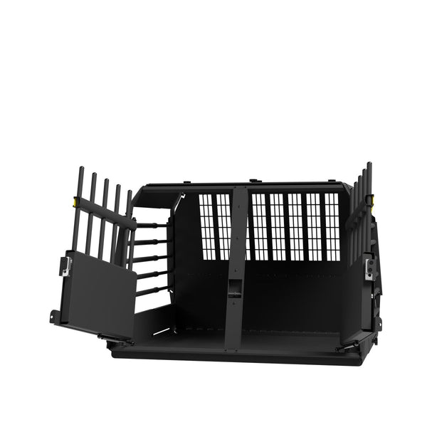 MIMsafe VarioCage Double Small | 4th Gen Adjustable Dog Car Crate | Crash Tested-Dog Crate-MIMsafe- Silver Circle Pets