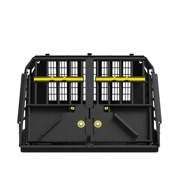MIMsafe VarioCage Double Small | 4th Gen Adjustable Dog Car Crate | Crash Tested-Dog Crate-MIMsafe- Silver Circle Pets