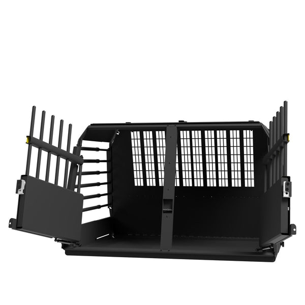 MIMsafe VarioCage Double X-Large | 4th Gen Adjustable Dog Car Crate | Crash Tested-Dog Crate-MIMsafe- Silver Circle Pets