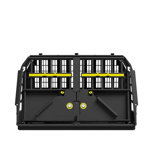 MIMsafe VarioCage Double X-Small | 4th Gen Adjustable Dog Car Crate | Crash Tested-Dog Crate-MIMsafe- Silver Circle Pets