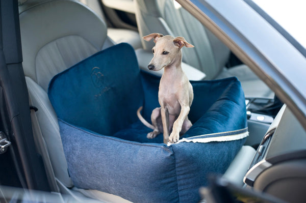 Oh Charlie Dog Car Seat Bed Allure-Dog Car Seat-Oh Charlie- Silver Circle Pets