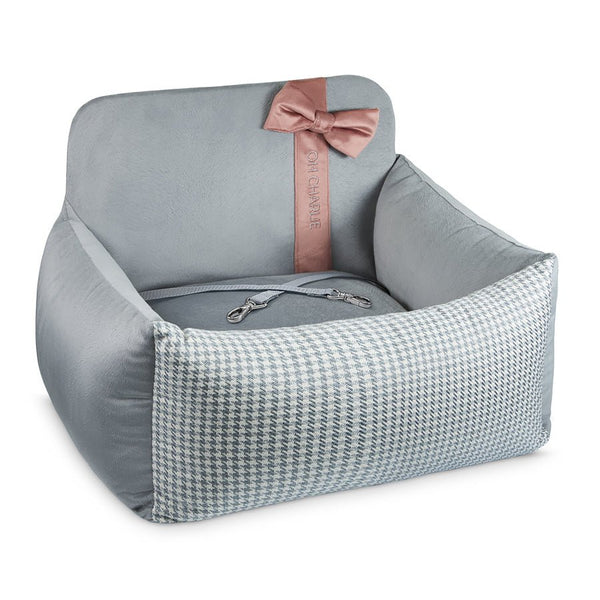 Oh Charlie Dog Car Seat Bed Finessa-Dog Car Seat-Oh Charlie- Silver Circle Pets