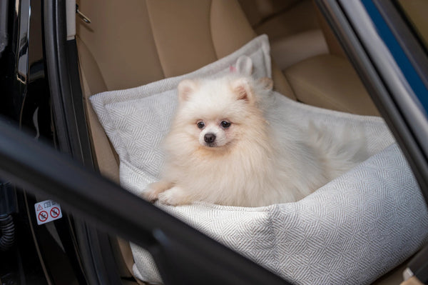 Oh Charlie Dog Car Seat Bed Florence-Dog Car Seat-Oh Charlie- Silver Circle Pets
