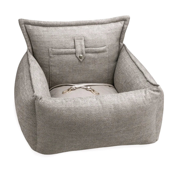 Oh Charlie Dog Car Seat Bed Florence-Dog Car Seat-Oh Charlie- Silver Circle Pets