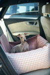 Oh Charlie Dog Car Seat Bed Glamour-Dog Car Seat-Oh Charlie- Silver Circle Pets