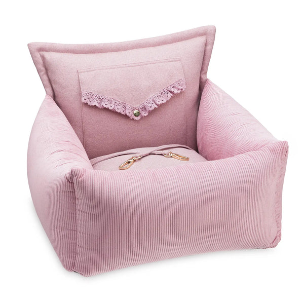 Oh Charlie Dog Car Seat Bed Mademoiselle-Dog Car Seat-Oh Charlie- Silver Circle Pets