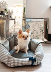 Oh Charlie Round Dog Bed Glamour-Dog Bed-Oh Charlie- Silver Circle Pets