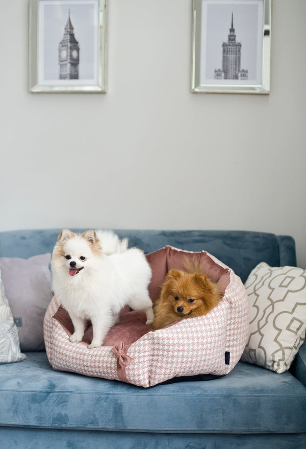 Oh Charlie Round Dog Bed Glamour-Dog Bed-Oh Charlie- Silver Circle Pets