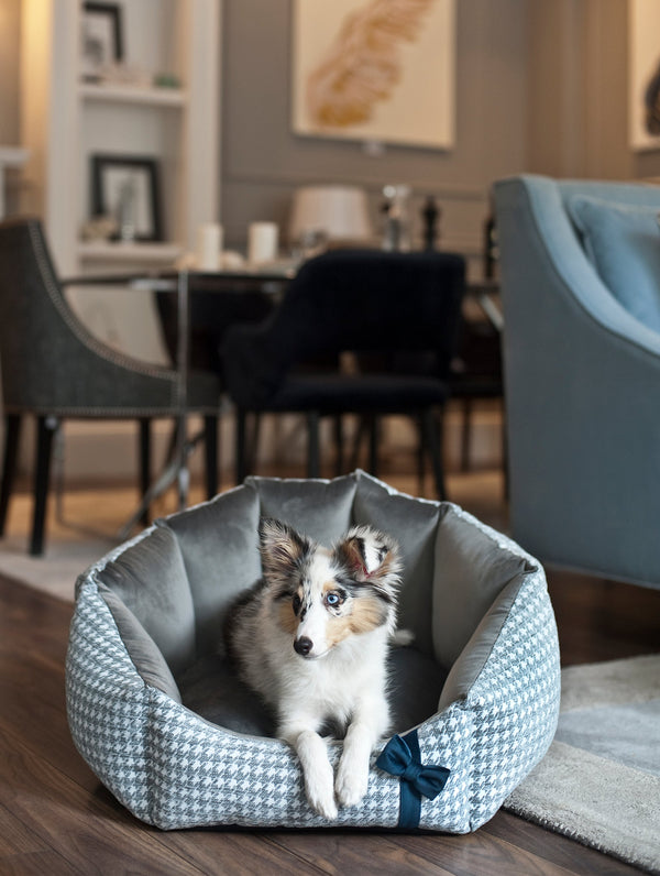 Oh Charlie Round Dog Bed Glamour-Dog Bed-Oh Charlie- Silver Circle Pets
