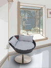 Pet Interiors Cosmo Faux Leather Deluxe Cat Bed-Cat Bed-Pet Interiors- Silver Circle Pets