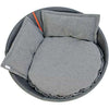 Pet Interiors Faux Leather Pet Bed MILA-Cat Bed-Pet Interiors- Silver Circle Pets