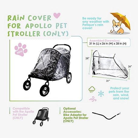 Petique Apollo Elite Pet Stroller & Trailer | Integrated Ramp-Pet Strollers-Petique- Silver Circle Pets